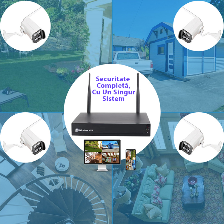 Sisteme Video Sistem de supraveghere video WIFI 2MP Fuvision N4-1